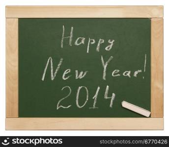 ""Happy New Year" written on blackboard"