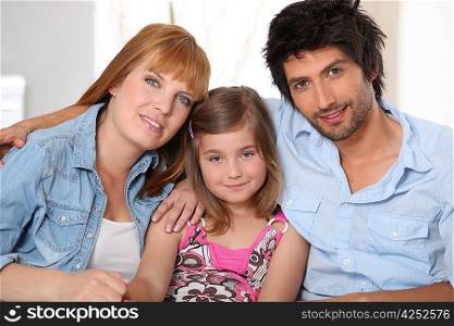 happy parents with daughter