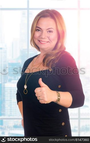 happy senior businesswoman. Portrait of a happy senior business woman at office