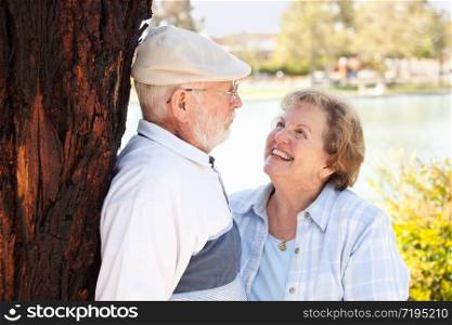 Happy Senior Couple Enjoying Each Other in The Park.