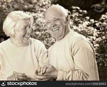 Happy senior couple in love