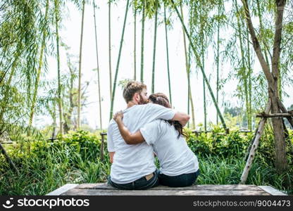 Happy Smiling Couple diversity in love moment together