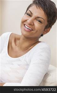 Happy smiling middle aged African American woman couple with perfect teeth