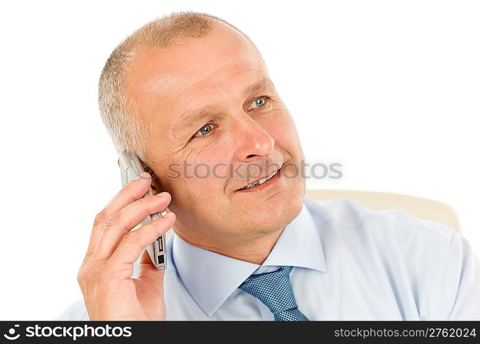 Happy successful mature businessman professional isolated portrait