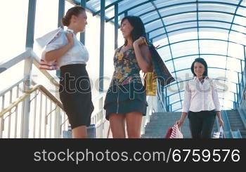 Happy Women on a Shopping Trip