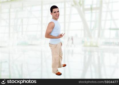 happy young casual man full length