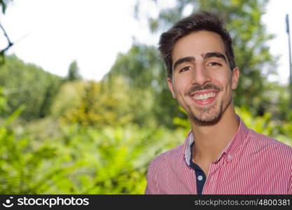 happy young casual man outdoor portrait