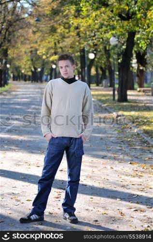 happy young casual man outdoor portrait posing
