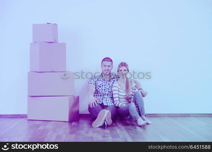 happy Young couple moving in new home