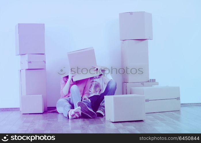 happy Young couple moving in new house