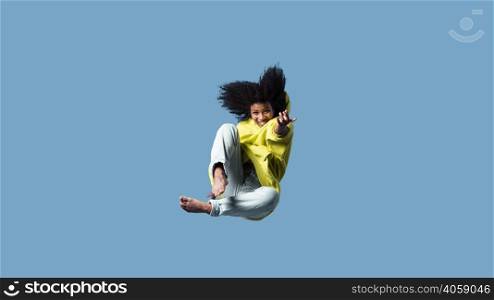 happy young woman jumping 7