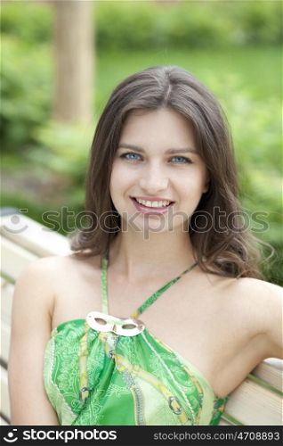 Happy young woman. Outdoor portrait