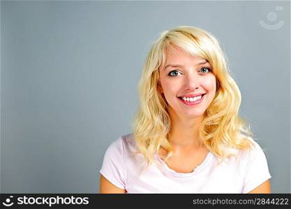 Happy young woman smiling