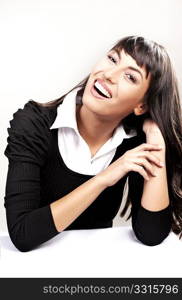 Happy young woman smiling