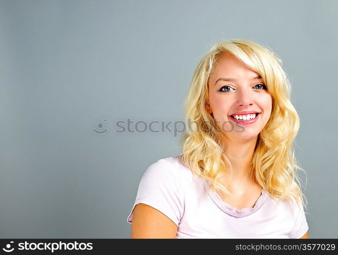 Happy young woman smiling