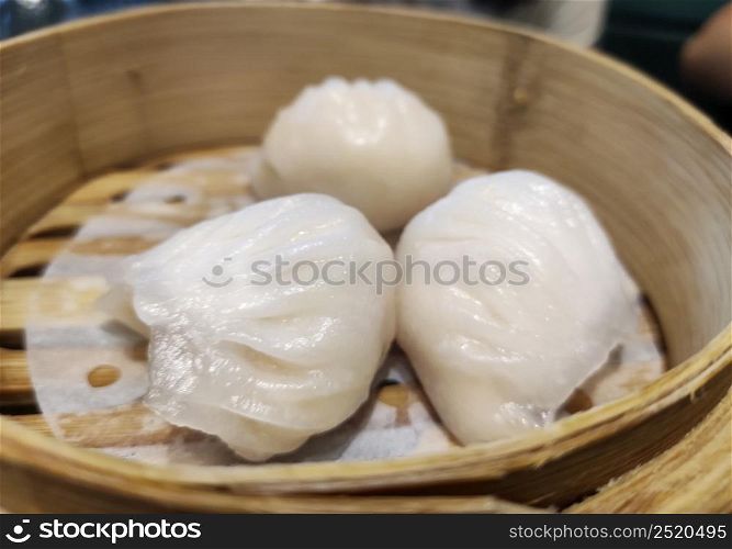 Har Gao steamed shrimp dumplings at Chinese dim sum