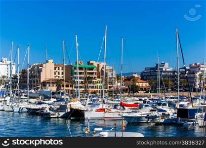 harbor of Palma de Mallorca. yachts and boats in the port