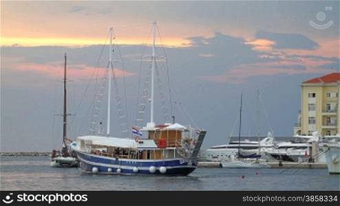 Harbor, Porec coastline, Istria. Porec is one of the most popular touristic destinations in Croatia.