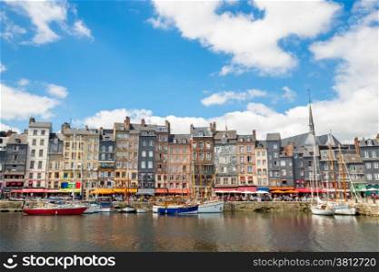 harbour downtown in Normandy France