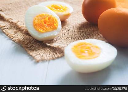 Hard boiled eggs with raw eggs, Nutrition and Healthy food
