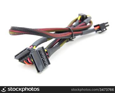 Hard disk drive power cables with electronic cable