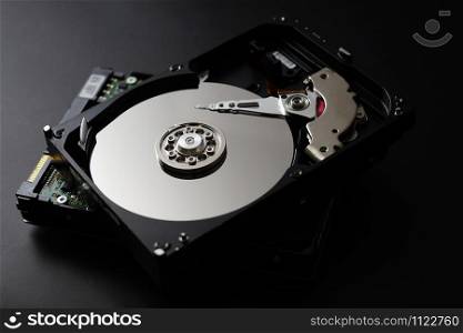 Hard disk drive storage internal 3.5 inch, stacked.