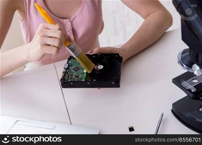 Hard drive repair and data recovery with restoration
