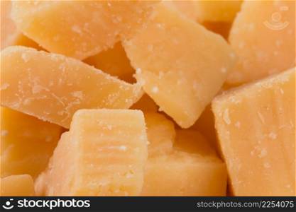Hard old cheese close up for background