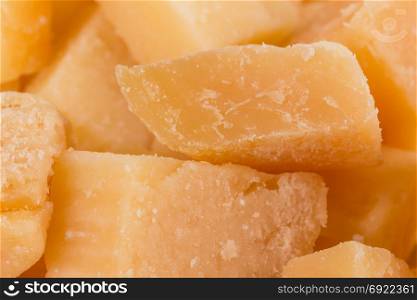 Hard old cheese close up for background