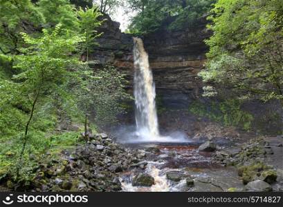 Hardraw Force waterfall, Yorkshire Dales National Park, England.