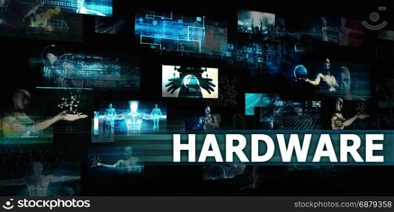 Hardware Presentation Background with Technology Abstract Art. Hardware
