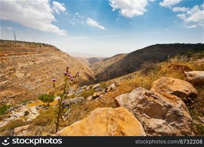 Harsh Mountainous Terrain in the West Bank, Israel
