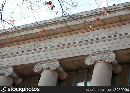 Harvard University Law School in Boston, Massachusetts, USA