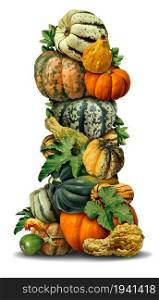 Harvest Vegetables Vertical Banner on a white background as a thanksgiving autumn design element.