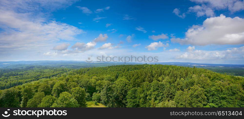 Harz mountains aerial view in Germany. Harz mountains aerial view Germany