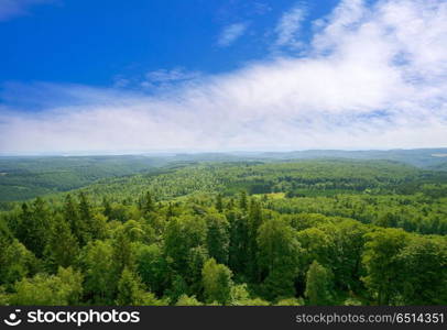 Harz mountains aerial view in Germany. Harz mountains aerial view Germany