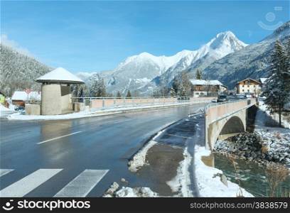 Haselgehr village winter view (Austria, Tirol)