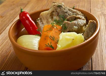hashlama .Armenian stew khashlama is lamb, potatoes and tomato