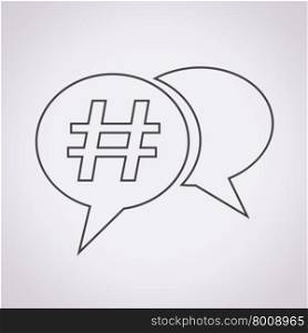 Hashtag social media icon