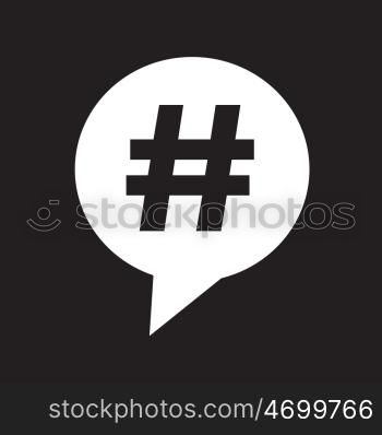 Hashtag speech bubble icon