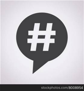 Hashtag speech bubble icon
