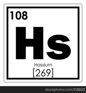 Hassium chemical element periodic table science symbol