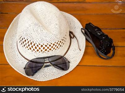 hat and sunglass for summer holiday