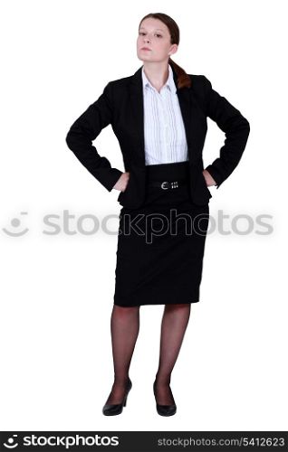 Haughty businesswoman