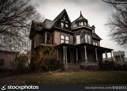 hauntings on the rise, with new property values and crime rates in decline, created with generative ai. hauntings on the rise, with new property values and crime rates in decline