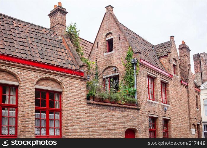 Hauses of the Historic Centre of Bruges, Belgium. part of the UNESCO World Heritage site. Hause of the Historic Centre