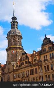 Hausmannsturm tower in Dresden Germany. Hausmannsturm tower in Dresden at Germany