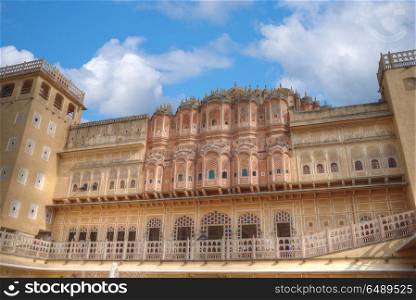 Hawa Mahal is a harem in the palace complex of the Jaipur Maharaja, built of pink sandstone in the form of the crown of Krishna. Hawa Mahal