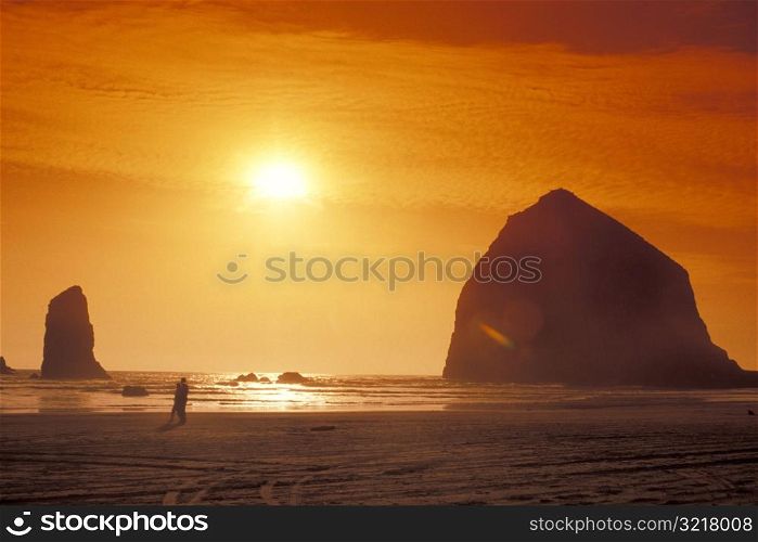 Haystack Rock on the Oregon Coast