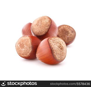 hazelnut or filbert nut isolated on white background cutout